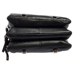 D&G Black Leather Lily Twist Satchel 