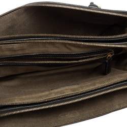 D&G Black Leather Lily Twist Satchel 