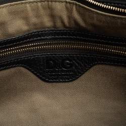 D&G Black Leather Lily Twist Satchel 