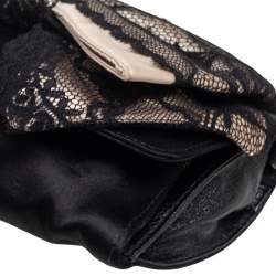 Pre Owned D&G Black Satin and Lace Bow Maika Crossbody Bag 