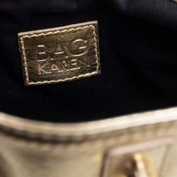 Pre Owned D&G Gold Leather Miss Karen Clutch