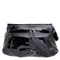 Pre Owned D&G Black Patent Leather Oversized Clutch