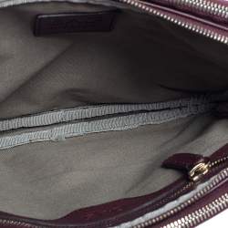 Pre Owned D&G Burgundy Quilted Leather Lily Sport Crossbody Bag