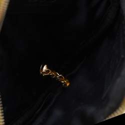 Pre Owned D&G Gold Quilted Leather Tassel Wristlet Clutch