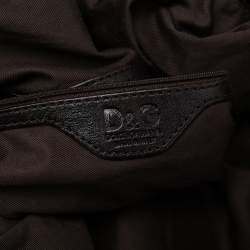 Pre Owned D&G Dark Brown Suede and Leather Janet Satchel