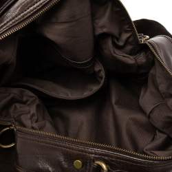 Pre Owned D&G Dark Brown Suede and Leather Janet Satchel