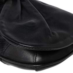 Pre Owned D&G Black Calf Hair And Leather Bubbles Chain Clutch