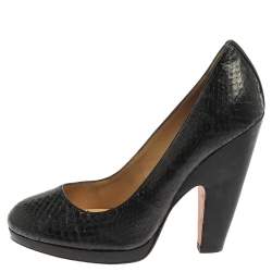 Dolce And Gabbana Blue/Black Python Leather Pumps Size 40 