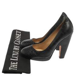 Dolce And Gabbana Blue/Black Python Leather Pumps Size 40 
