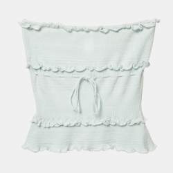 مملوكة مسبقًا Danielle Guizio Blue Knit Tube Top M