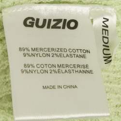 Pre Owned Guizio Green Ruffle Knit Tie Top M