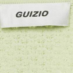 Pre Owned Guizio Green Ruffle Knit Tie Top M