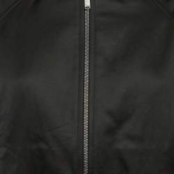 Saint Laurent Black Cotton Blend Rainbow Stripe Bomber Jacket M