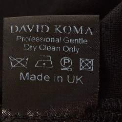 Pre Owned David Koma Black Cotton Jersey Sleeveless Bodysuit M