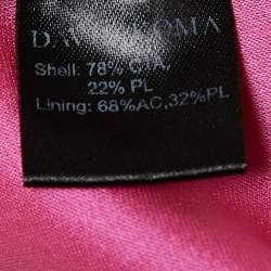 David Koma Pink Satin Lace-Up Detail Wide Leg Trousers S