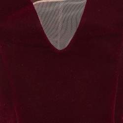 David Koma Red Velvet Off-Shoulder Mini Dress S