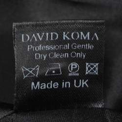 Pre Owned David Koma Black Wool Dress S