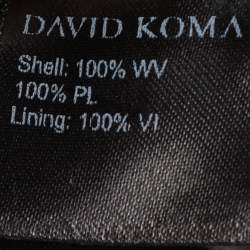 Pre Owned David Koma Black Wool Dress S