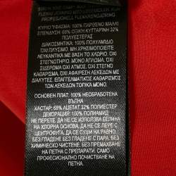 Pre Owned David Koma Red Tulle Trim Wool Cocktail Dress XS