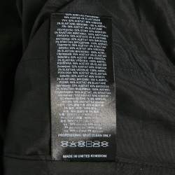 Pre Owned David Koma Black Mirror Embroidered Crepe Strapless Gown M