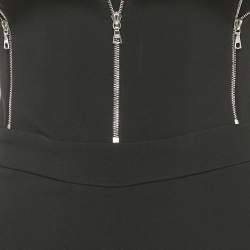 Pre Owned David Koma Black Crepe Zipper Detail Strapless Jumpsuit S