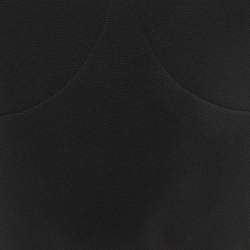 Pre Owned David Koma Black Crepe Crystal Embellished Crop Top M
