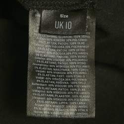 Pre Owned David Koma Black Crystal Jersey Bodycon M