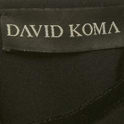 Pre Owned David Koma Black Crystal Jersey Bodycon M