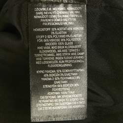 مملوكة مسبقًا فستان بقصة العنق مزين ديفيد كوما كريب أسود مقاس صغير - سمول