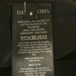 مملوكة مسبقًا David Koma Black Sequin Tweed Bralette and Mini Skirt Set S