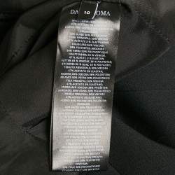 مملوكة مسبقًا David Koma Black Crystal Embellished Crepe Asymmetric Mini Dress M