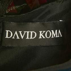 مملوكة مسبقًا طقم كريب مطرز بأسود هولوجرام فينيل دايفيد كوما مقاس صغير