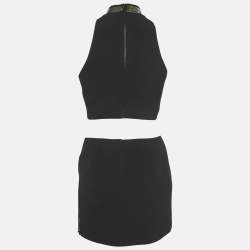 مملوكة مسبقًا طقم كريب مطرز بأسود هولوجرام فينيل دايفيد كوما مقاس صغير