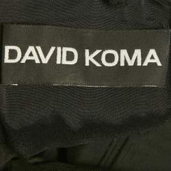 Pre Owned David Koma Black Sequin Mini Dress XS