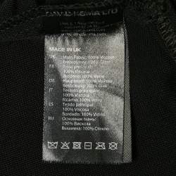 Pre Owned David Koma Black Crystal Buckle Jersey Cut-Out Bodysuit XS