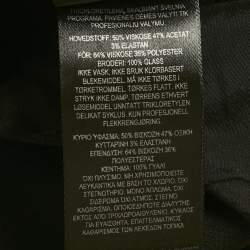  مملوكة مسبقًا فستان ميني بلا أكمام دافيد كوما كريب أسود مزين بحجر الراين مقاس كبير - لارج