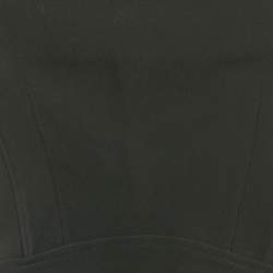 Pre Owned David Koma Black/Green Floral Print Crepe & Jersey Strapless Mini Dress S