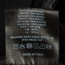 مملوكة مسبقًا جاكيت ديفيد كوما دنيم أسود مطبوع - ميديام