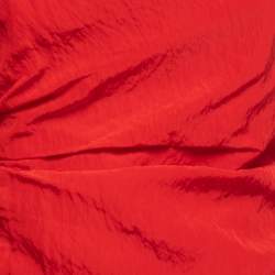 David Koma Red Taffeta Strapless Ruched Asymmetrical Mini Dress M