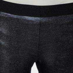 David Lerner Metallic Coated Knit Leggings L
