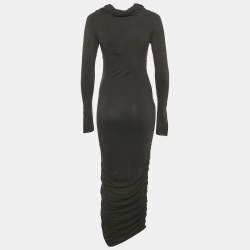 Pre Owned Day Birger et Mikkelsen Black Wrap Jersey Cilian Midi Dress S