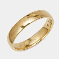 مملوكة مسبقًا De Beers Wide Court 18k Yellow Gold Band Ring Size 56