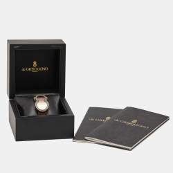 De Grisogono Brown PVD Coated18K Rose Gold Leather Be Eight S05 Women's Wristwatch 27 mm