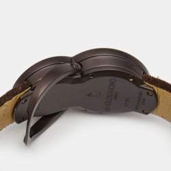De Grisogono Brown PVD Coated18K Rose Gold Leather Be Eight S05 Women's Wristwatch 27 mm