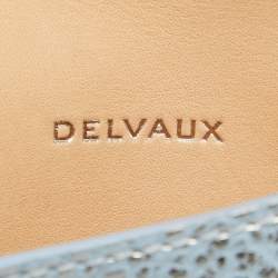 Delvaux Blue/Silver Leather Brilliant Bag Charm
