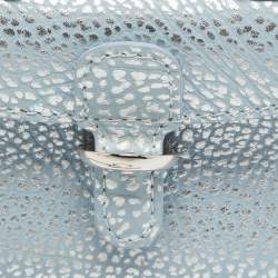 Delvaux Blue/Silver Leather Brilliant Bag Charm