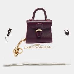Delvaux Purple Leather Brillant Bag Charm