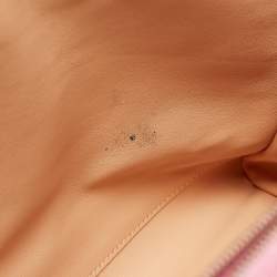 Pre Owned Delvaux Pink Leather Brilliant Sellier MM Top Handle Bag