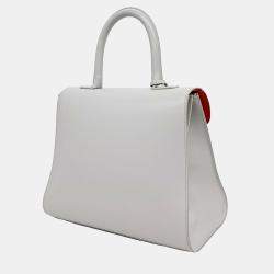Delvaux Grey Leather Briand MM bag