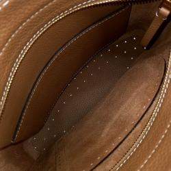 Delvaux Brown Leather Pin Shoulder Bag